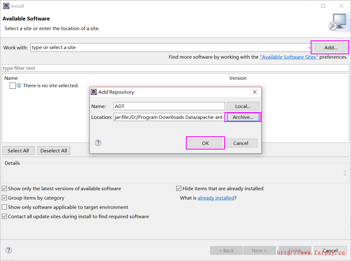 eclipse安装插件配置Android开发环境